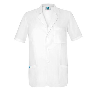 Adar Uniforms Universal Unisex Lab Coats - Short Sleeve 31" Consultation Coat 2816 White L