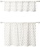 Kensie Roza 100% Cotton Heart Print Kitchen Tier &amp; Valance Set   Small Window Curtain for Cafe, Bath, Laundry, Bedroom, Taupe