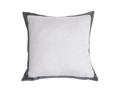 Kensie Kittery Pillow Shams, Steel-Grey-White