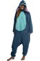 Disney Lilo &amp; Stitch Adult Stitch Kigurumi Cosplay Costume Sherpa Union Suit Pajama Outfit (2X/3X) Blue
