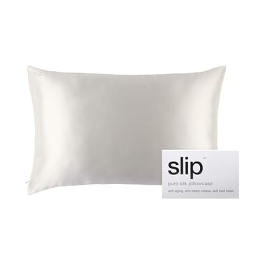Slip Queen Silk Pillow Cases - Queen Size Standard Pillow Case, White (20" x 30")