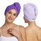 Turbie Twist 2-Pack Microfiber Hair Towel for Beauty, Travel, Gifting - Hair Wrap Turban for Straight, Wavy &amp; Curly Hair - Premium Hair Care - Dark Purple &amp; Light Purple