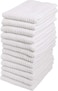 Bar Mop Cleaning Kitchen Dish Cloth Towels,100% Cotton, Machine Washable, Everyday Kitchen Basic Utility Bar Mop Dishcloth Set of 12, White