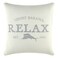 Tommy Bahama Throw Pillow Soft Cotton Zipper Closure, Stylish Home Decor for Bed or Couch, 18" L x 18" W, Relax Grey/Beige