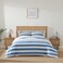 Tommy Bahama - Queen Comforter Set, Breathable Bedding with Matching Shams, Luxuriously Soft Striped Home Decor, Oeko-Tex Certified (Awning Blue, Queen)