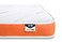 Jay-Be Mattress Simply Kids Sprung Mattress, Bed in a Box - Foam Free - Twin Single, White and Orange