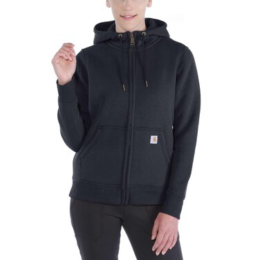 Carhartt Women's Clarksburg Full Zip Hoodie (Regular and Plus Sizes), black, Large