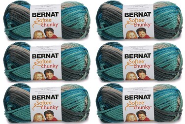 Bernat Softee Chunky Ombre Yarn - Deep Waters