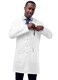 Adar Uniforms Universal Stretch Unisex Lab Coat - 36" Snap Front Lab Coat - 3308 - White - 3X