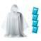 Disposable Rain Ponchos for Adults - Clear Ponchos with Hood, Compact and Clear, Emergency Poncho - Rain Poncho - Ponchos Adult - Travel Rain Poncho Hiking, Camping - Ponchos Bulk (Pack of 4)