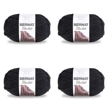 BERNAT Blanket Big Pack of 4 Balls-300g Each Ball-Coal