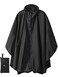 Unisex Rain Poncho Raincoat Hooded for Adults Women with Pockets(Black)