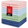 HOMEXCEL Microfiber Washcloths 12 Pack, Highly Absorbent and Soft Face Towel, Multi-Purpose Wash Cloths for Bathroom, Gym, Hotel, Spa and Kitchen, Multicolor 12x12 Inch