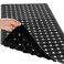 Yimobra Bathtub Shower Mat 34.5 x 15.5, Non Slip Bath Mats for Tub Floor with Drain Hole and Suction Cups, Soft on Feet, Machine Washable, Easy Dry, Black