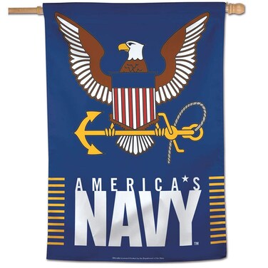 WinCraft Military Navy 43686117 United States Navy 28" x 40" Vertical Flag, Multicolor
