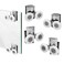 KAFENDA Zinc Alloy Shower Door Runners 23mm Twin Shower Door Rollers 2top 2bottom 4pcs