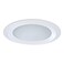 Halo 5150WH E26 Series Recessed Lighting Self Flanged Shower Trim with Frosted Glass Lens, 5", White