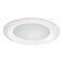 HALO E26 Series 6 in. White Recessed Ceiling Light Fixture Trim with Frosted Glass Lens, Wet Rated Shower Light