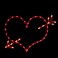 Northlight Lighted Heart and Arrow Valentine's Day Window Silhouette - 17" - Red