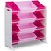 Delta Children Kids Toy Storage Organizer with 12 Plastic Bins - Greenguard Gold Certified, White/Pink