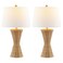 JONATHAN Y JYL4048A-SET2 Laura 27" Coastal Designer Iron/Rattan Wicker LED Table Lamp Bohemian, Style, Minimalist, Cottage, Transitional, Office, Living Room, Dining Room, Bedroom, Natural (Set of 2)