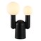 JONATHAN Y JYL4063A Leif 19" 2-Light Modern Mid-Century Resin/Iron/Frosted Glass Nordic Cactus LED Table Lamp, Black, for Living Room, Office, Bedroom