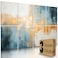 Soon Global 8-Pack Acoustical Wall Panels, 48 X 32 Inches Art Acoustic Panels, Decorative Acoustic Panels, Acoustic Wall Panels, Sound Absorbing Wall Art, Teal Aura