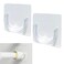Venupple Shower Rod Holder, Tension Curtain Rod Bracket No Drilling, Adhesive Shower Rod Retainer Shower Curtain Rod Holder   Shower Curtain Rod not Included
