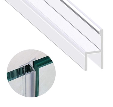 Zengest Shower Glass Door Seal Strip, 120 Inch Silicone Soft Shower Door Sweep to Stop Leaks, Frameless Seal Strip