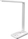 Ambertronix LED Desk Lamp with USB Charging Port, Dimmable Eye-Caring Reading Desk Light for Home, with 5 Brightness Level &amp; 3 Lighting Modes, Touch Control, Auto Timer (White)
