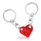 BOBIPRO Couples Matching Stuff Gifts - Red Heart Keychain, Matching Couple Heart Keychains Decorations Christmas Valentines Day Gifts for Boyfriend Girlfriend