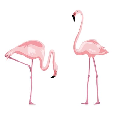 decalmile Pink Flamingo Wall Stickers Peel and Stick Wall Decals for Bedroom Living Room Kids Room Wall Decor(H: 47")