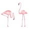 decalmile Pink Flamingo Wall Stickers Peel and Stick Wall Decals for Bedroom Living Room Kids Room Wall Decor(H: 47")