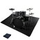 Qintan Drum Rug, Drum Mat with Non-Slip Grip Bottom(4x5.3Ft), Drum Carpet for Noise Reduction, Drum Pad for Jazz Drum &amp; Electric Drum Set, Ideal Gift for Drummers, Drum Accessories, 47x63in, Black