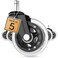 Office Owl Set of 5 Replacement Chair Caster Wheels for Desk &amp; Gaming - Clear - NOT Compatible with IKEA Chairs