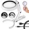30X 10X Magnifying Glass with Light and Stand, Foldable Handheld Magnifying Glass &amp; 2 Level Dimmable for Macular Degeneration, Seniors Reading, Close Work, Coins, Jewelry, Powered by Battery or USB