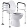 FSA/HSA Eligible Toilet Safety Rails, Adjustable Toilet Safety Frame for Elderly, Seniors, Handicap &amp; Disabled, Toilet Frame with Handles, Foldable Handicap Toilet Rails Fit Any Toilets (300 LB)