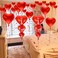 20 + 2 I Love You Balloons - Helium Supported - Love Balloons - Valentines Day Decorations and Gift Idea for Him or Her, Wedding Birthday Decorations   Valentine Balloons,Ribbon &amp; Straw Included