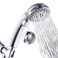 High Pressure 6 Setting Shower Head Hand-Held with ON/OFF Switch and Spa Spray Mode - Hand Held Shower Head with Handheld Spray - Shower Head with Hose - Chrome