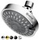 HOPOPRO 5-Mode High Pressure Shower Head - the Washington Post, NBC News, Today TV Show Recommended - High Flow Fixed Showerheads (4 Inch Chrome)