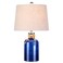 JONATHAN Y JYL1004A Azure 23.5" Glass Bottle LED Table Lamp Coastal Mediterranean Bedside Desk Nightstand Lamp for Bedroom Living Room Office College Bookcase LED Bulb Included, Cobalt/Natural