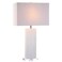 JONATHAN Y JYL2009A Tiggie 27" Alabaster LED Table Lamp Modern Contemporary Glam Bedside Desk Nightstand Lamp for Bedroom Living Room Office College Bookcase LED Bulb Included, White Alabaster
