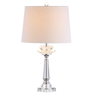 JONATHAN Y JYL2016A Day 24.5" Crystal LED Table Lamp Modern Contemporary Glam Bedside Desk Nightstand Lamp for Bedroom Living Room Office College Bookcase LED Bulb Included, Clear