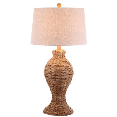 JONATHAN Y JYL1015A Elicia 31" Seagrass Weave LED Table Lamp Coastal Cottage Bedside Desk Nightstand Lamp for Bedroom Living Room Office College Bookcase LED Bulb Included, Natural
