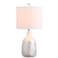 JONATHAN Y JYL4007A Lucille 21" Seashell LED Table Lamp Coastal Contemporary Bedside Desk Nightstand Lamp for Bedroom Living Room Office College Bookcase LED Bulb Included, Pearl White