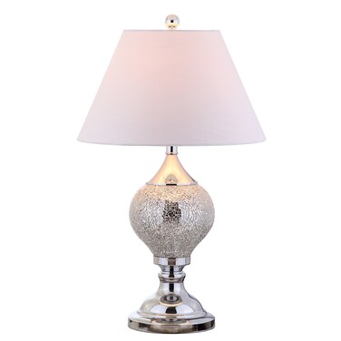 JONATHAN Y JYL4008A Louise 27" Mirrored LED Table Lamp Contemporary Transitional Bedside Desk Nightstand Lamp for Bedroom Living Room Office College Bookcase LED Bulb Included, Silver/Chrome