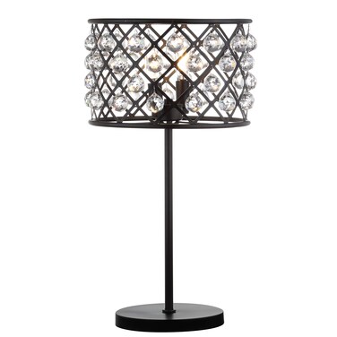 JONATHAN Y JYL9022A Gabrielle 22.5" Metal/Crystal LED Table Lamp Contemporary Glam Bedside Desk Nightstand Lamp for Bedroom Living Room Office College Bookcase LED Bulbs Included, Oil Rubbed Bronze