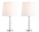 JONATHAN Y JYL5038A-SET2 Set of 2 Table Lamps Kevin 22" Glass/Metal LED Table Lamp Contemporary Bedside Desk Nightstand Lamp for Bedroom Living Room Office College Bookcase, Clear/Chrome
