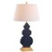 JONATHAN Y JYL3018A Carter 29" Ceramic/Resin LED Table Lamp Contemporary Transitional Bedside Desk Nightstand Lamp for Bedroom Living Room Office College Bookcase LED Bulb Included, Navy/Gold
