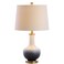 JONATHAN Y JYL3019A Gradient 25" Ceramic/Brass LED Table Lamp Contemporary Traditional Bedside Desk Nightstand Lamp for Bedroom Living Room Office College Bookcase LED Bulb Included, White/Navy